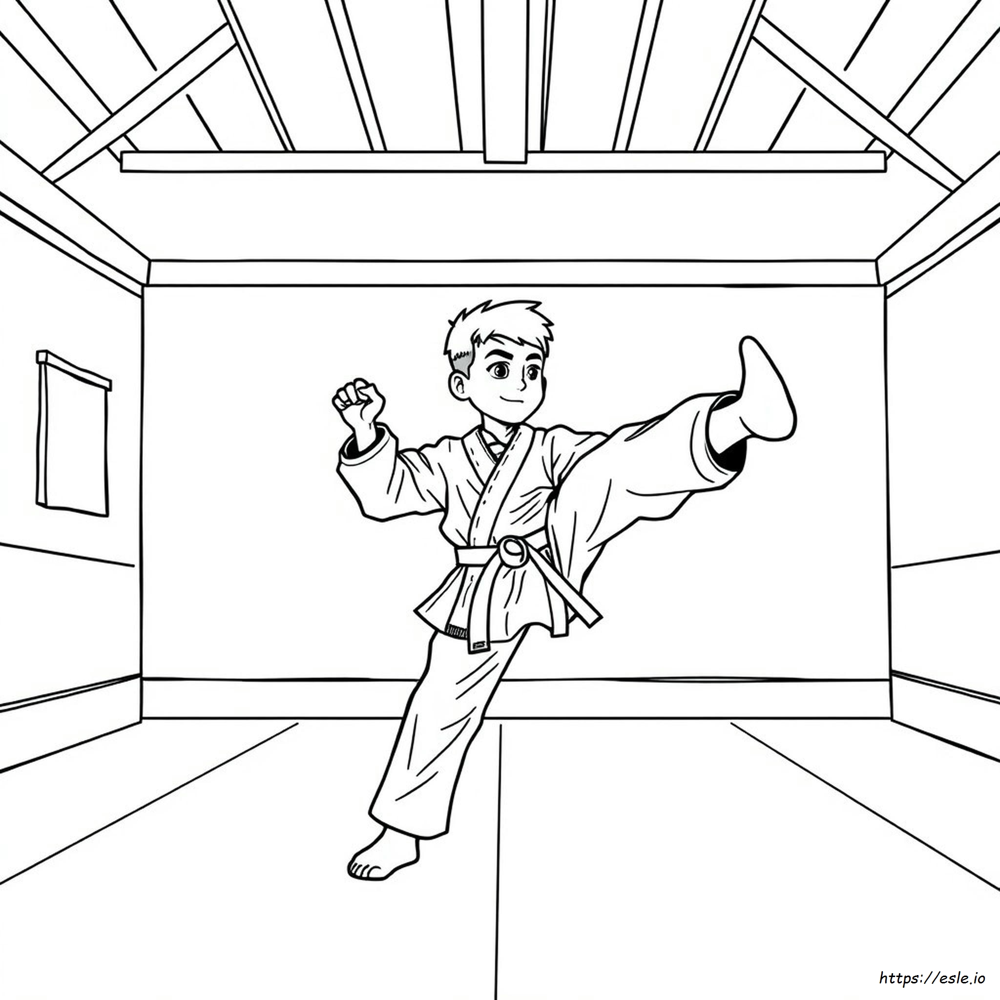 Taekwondo Colouring Pages