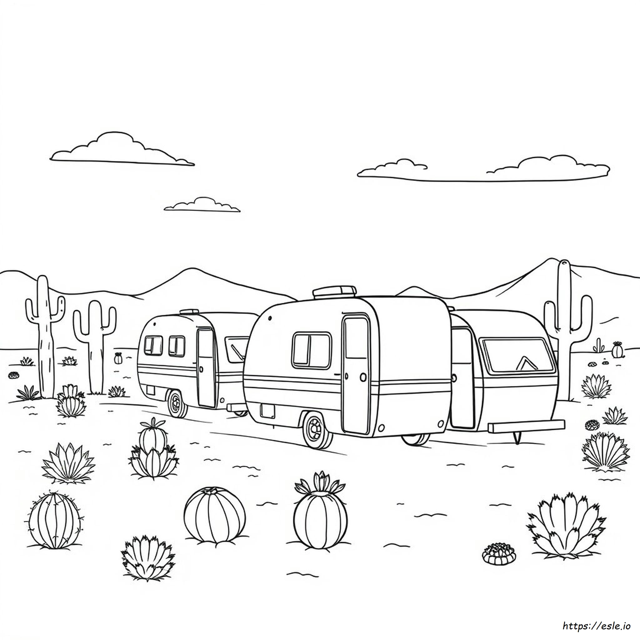Caravana Para Colorear