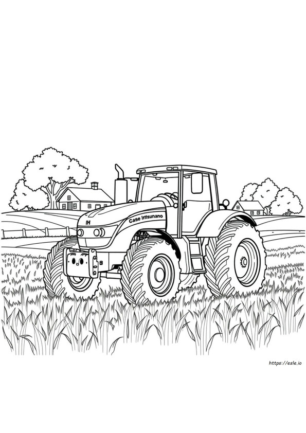 Case Ih Realistic Tractor Coloring Pages