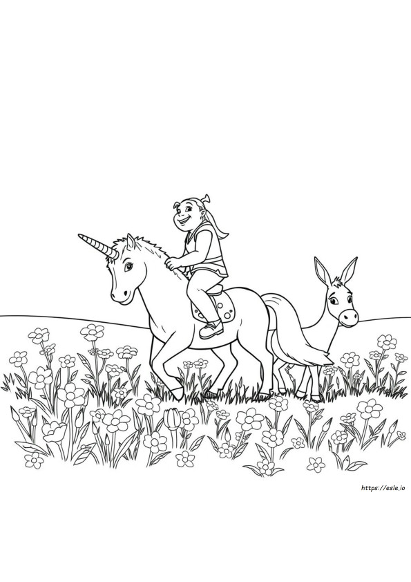 Shrek And Fiona Coloring Pages