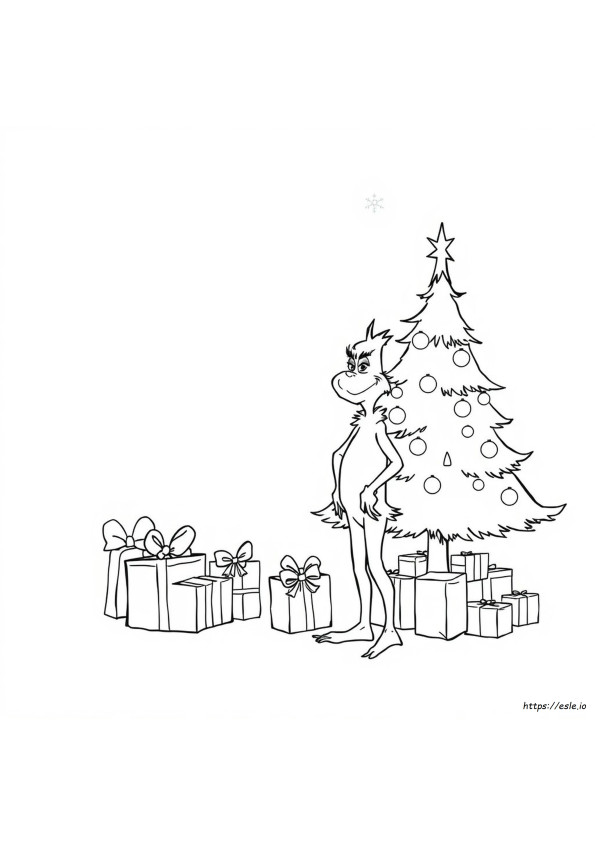 Simple Grinch Coloring Page
