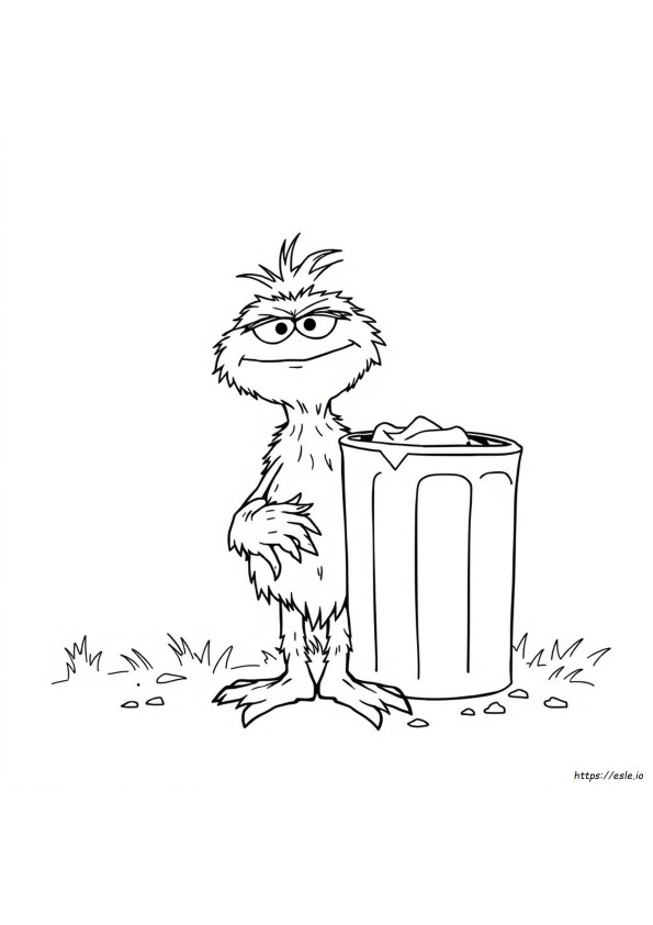 Oscar The Grouch Coloring Sheet