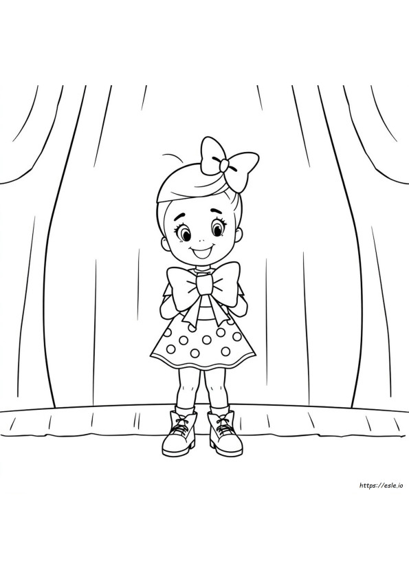 Jojo Siwa Gambar Mewarnai Busur Rambut