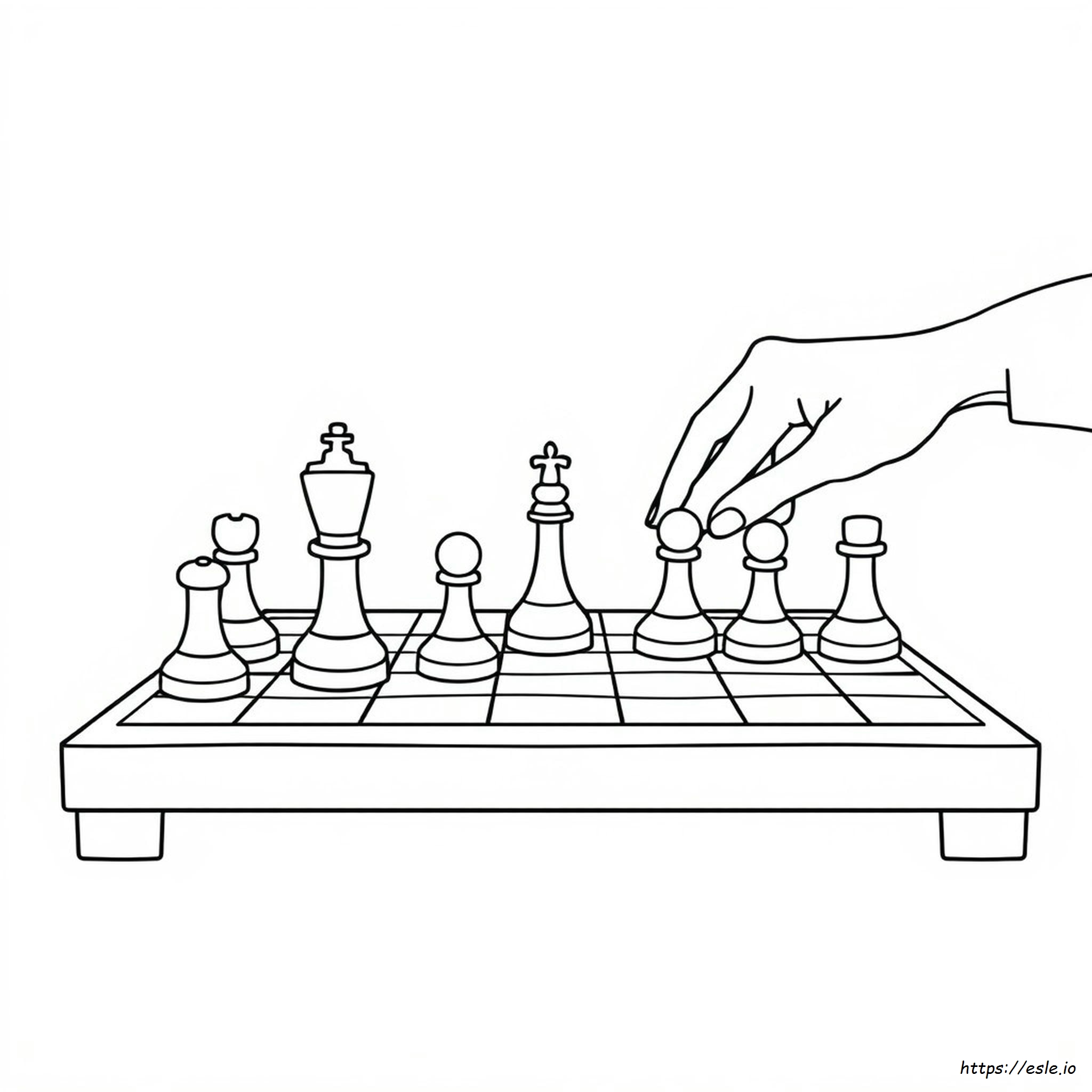 Chess Board Coloring Page