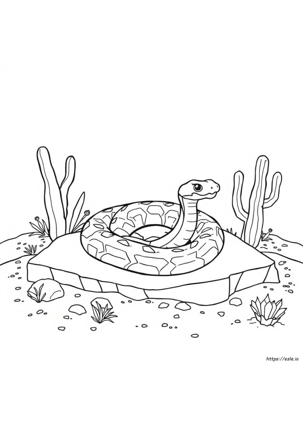 ガラガラヘビの塗り絵