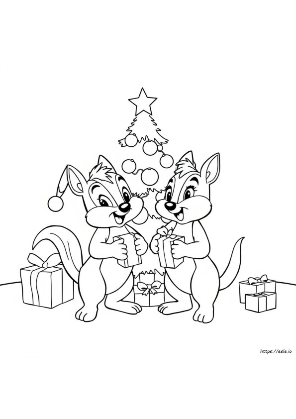 Disegni Da Colorare Di Cip E Ciop A Natale