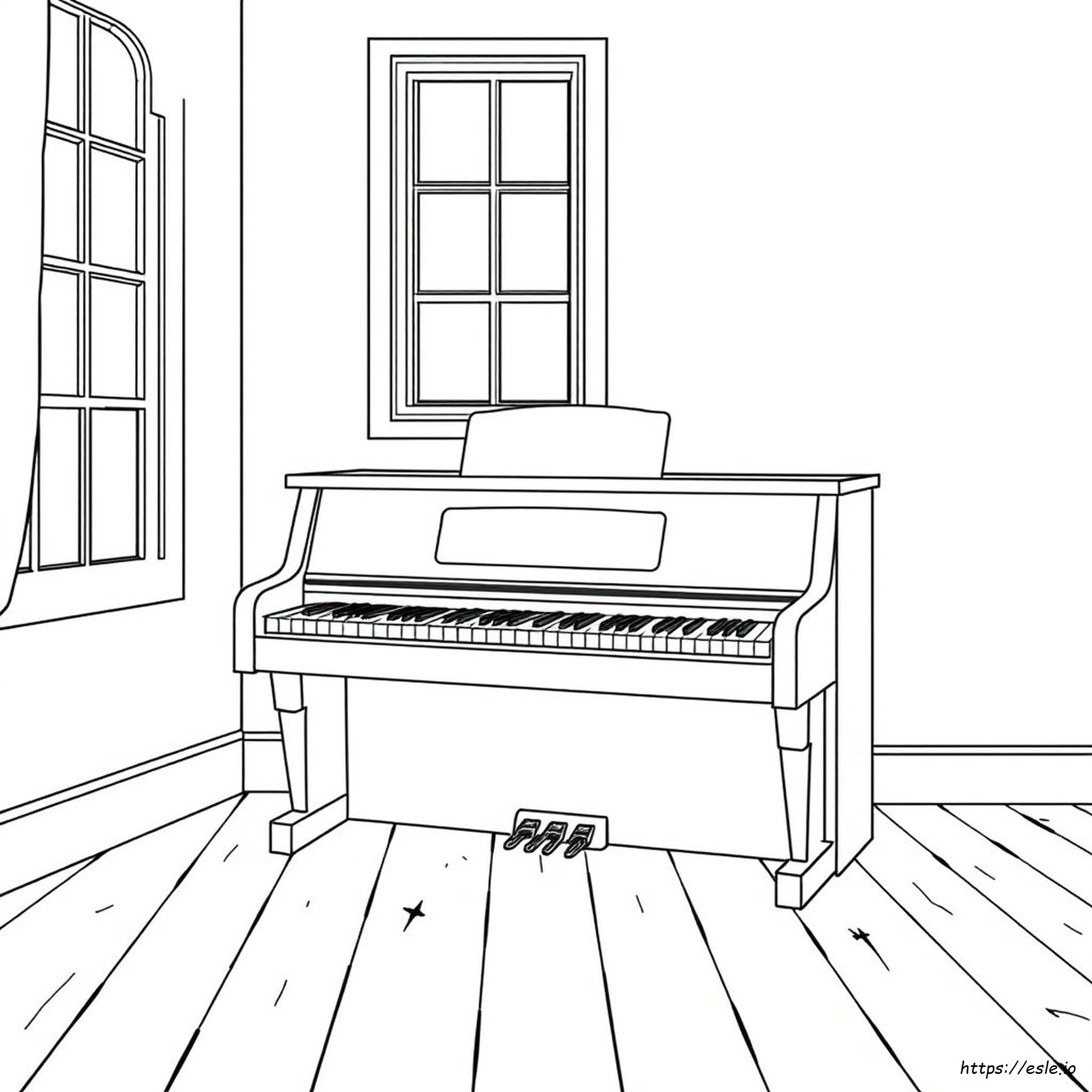 Piano Coloring Page Pdf