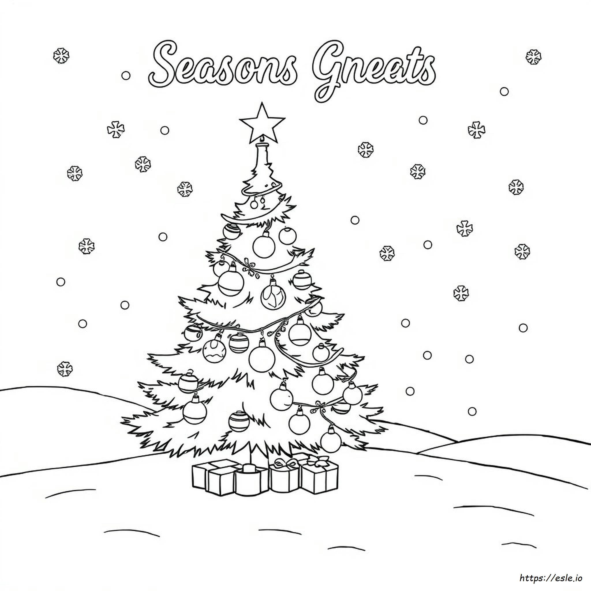 Disegni Da Colorare Per Gli Auguri Di Stagione