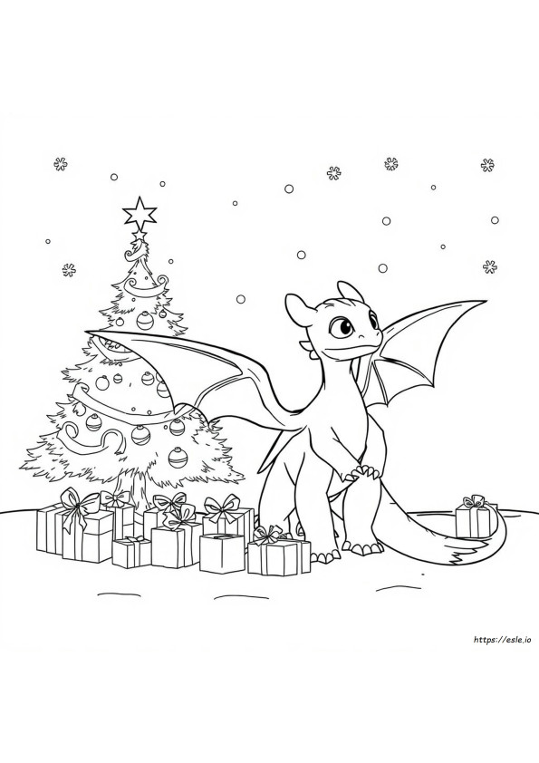 Como Treinar O Seu Dragão - Desenhos De Natal Para Colorir