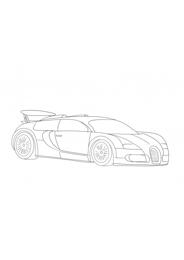 Superhieno 2005 Bugatti Veyronimme on vapaasti tulostettavissa ja valmis väritettäväksi