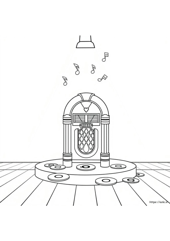 Gambar Mewarnai Jukebox