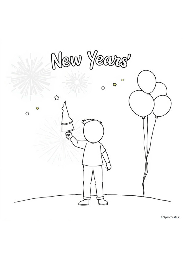New Years Eve Coloring Page