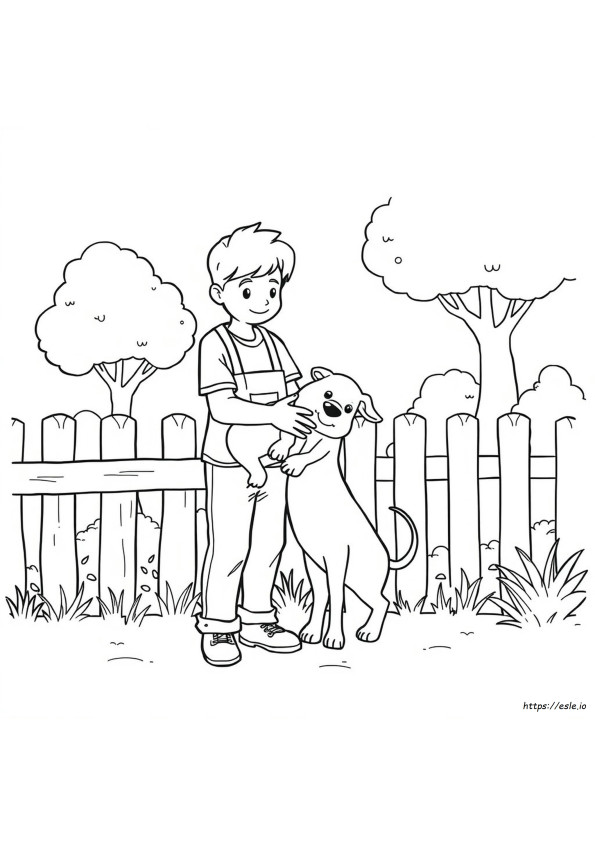 Coloring Pages Taking Care Of Animals Drawing
