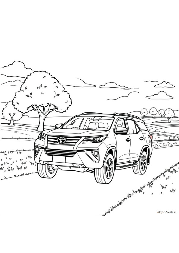 Fortuner Colouring Pages
