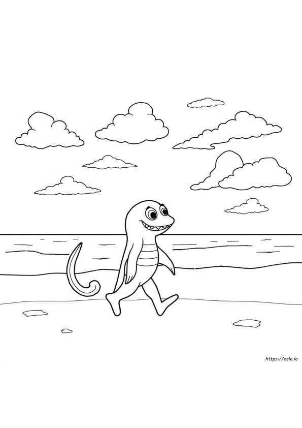 Zeemonster Kleurplaat