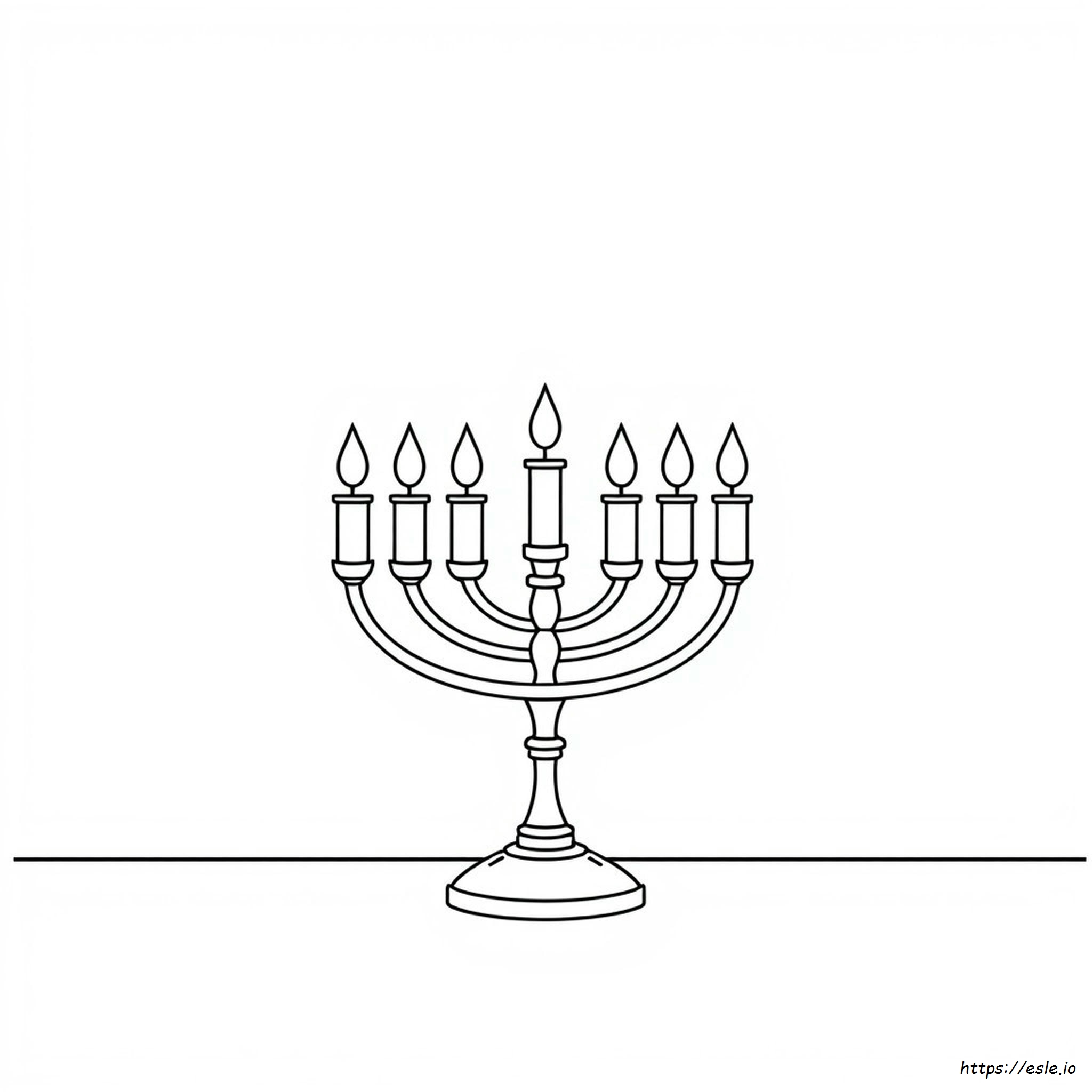 Menorah Colouring Page