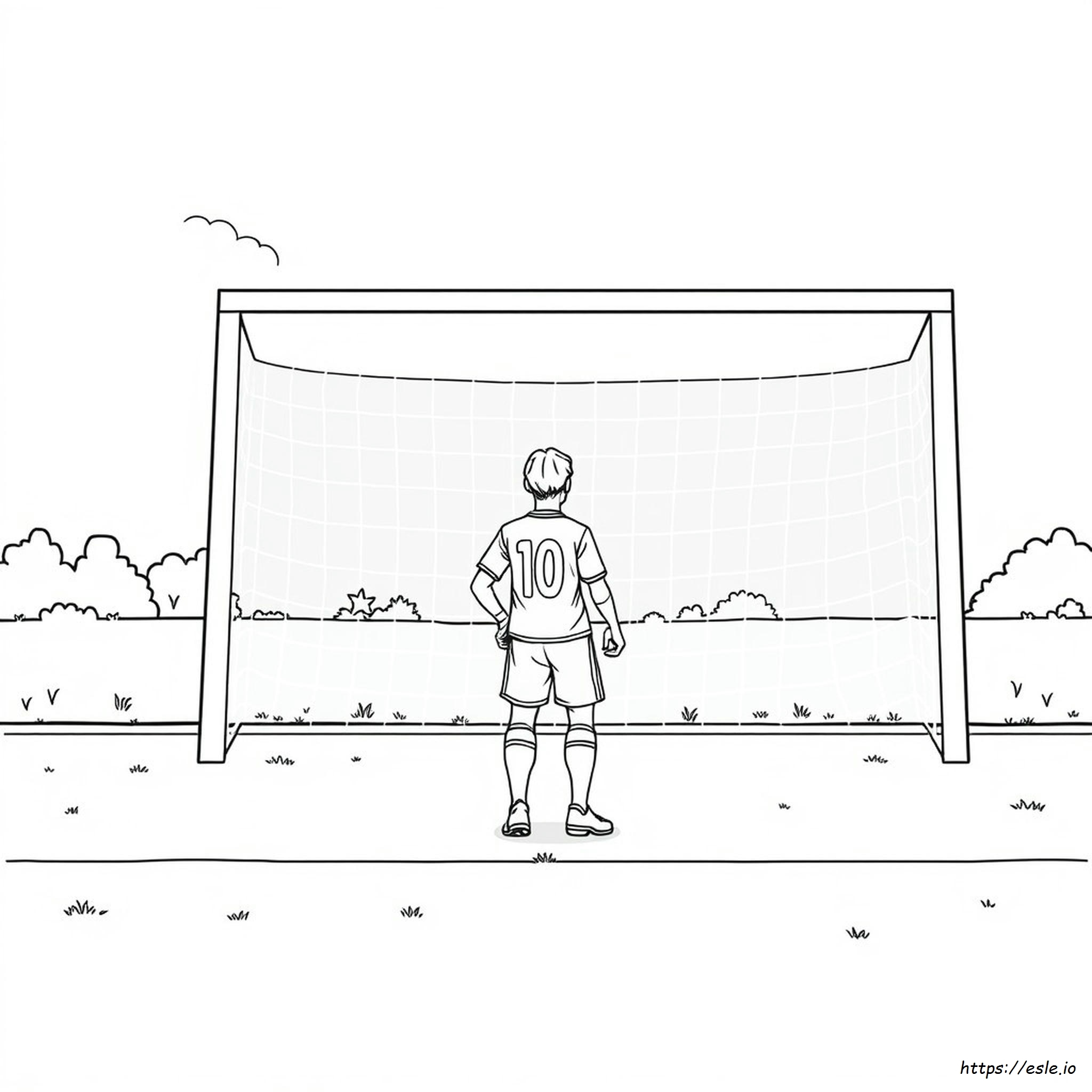 Portero De Fútbol Para Colorear