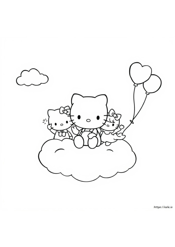 Hello Kitty And Friends Colouring In