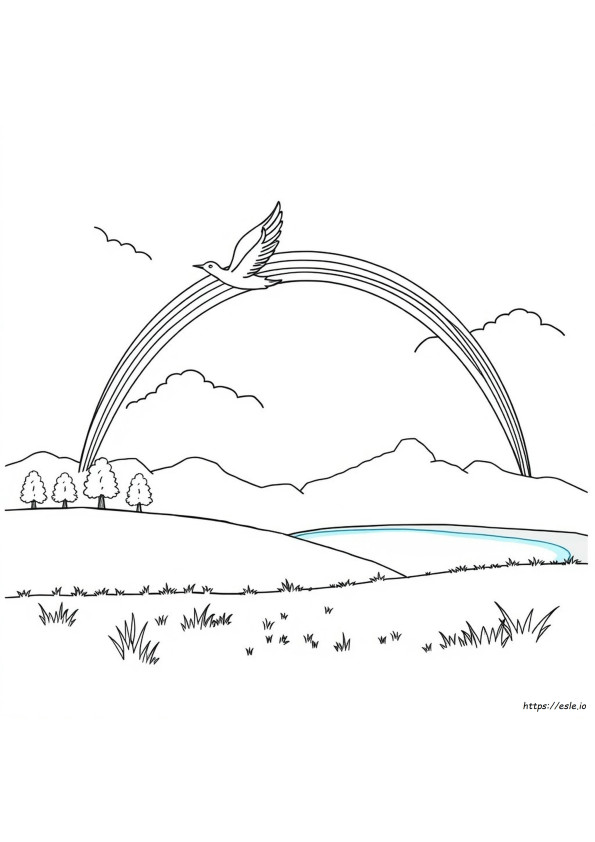 Pelangi Mewarnai Gambar