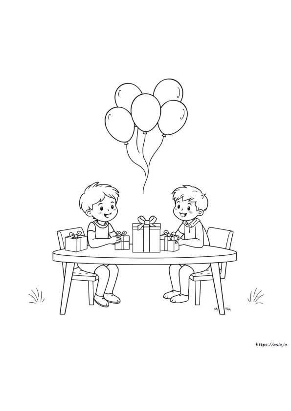 Coloriage Carte D'anniversaire Pour Enfants