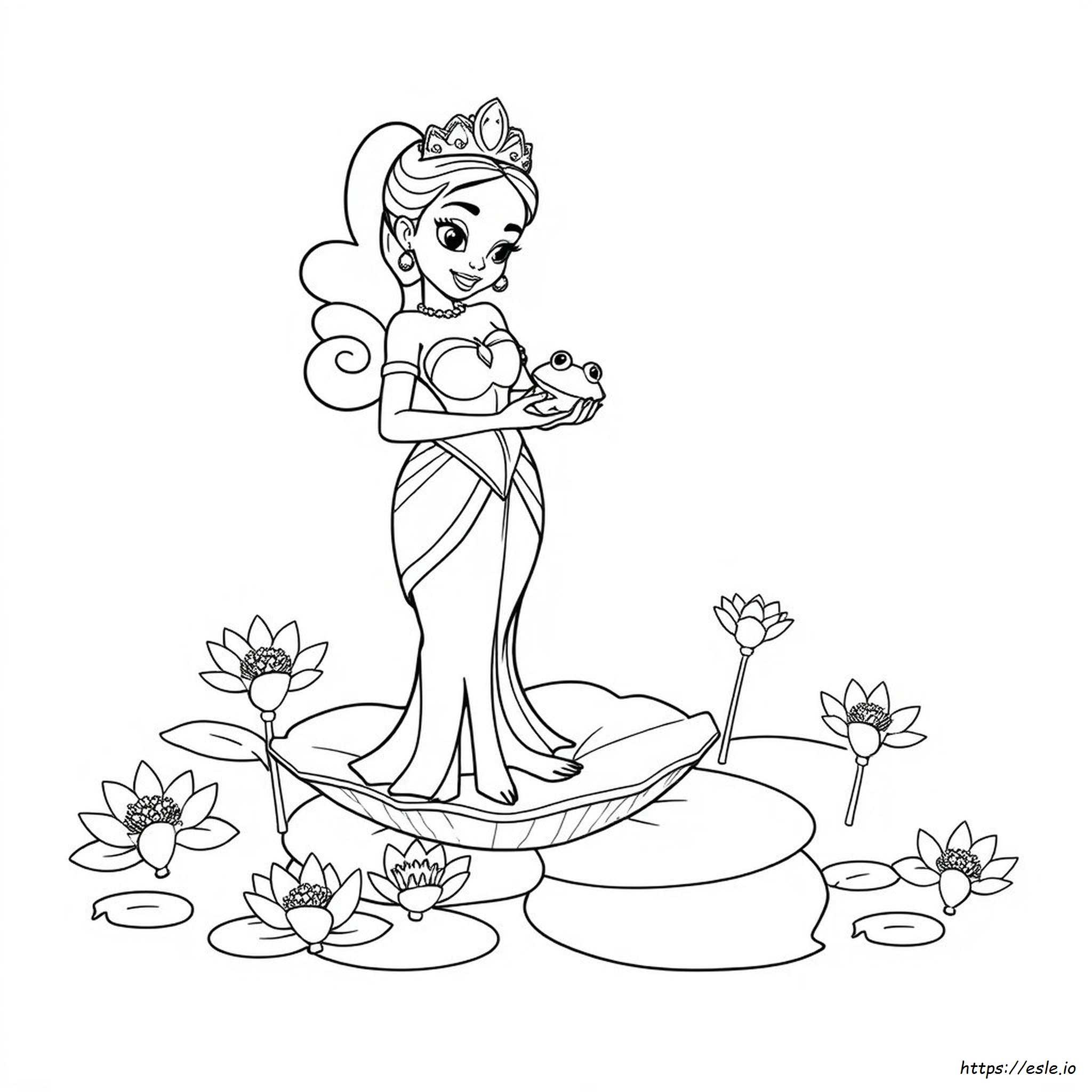 Princess Tiana Coloring Pages Pdf