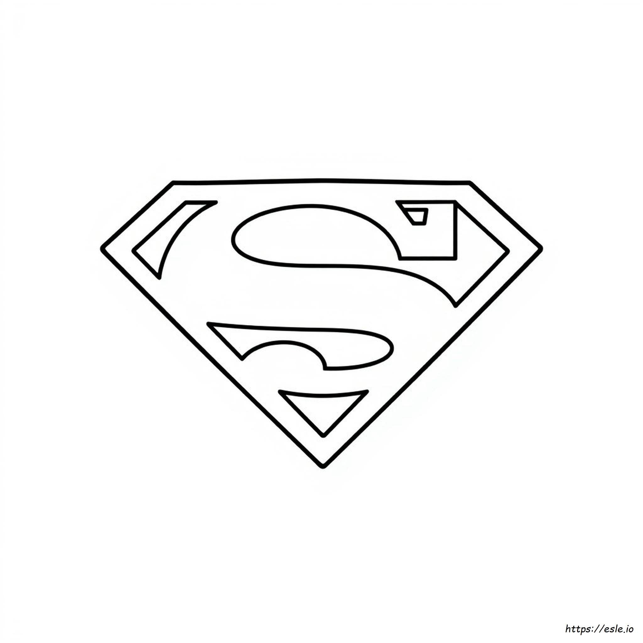 Superman Symbol Coloring Page
