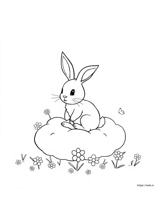 Rabbit Picture For Colouring