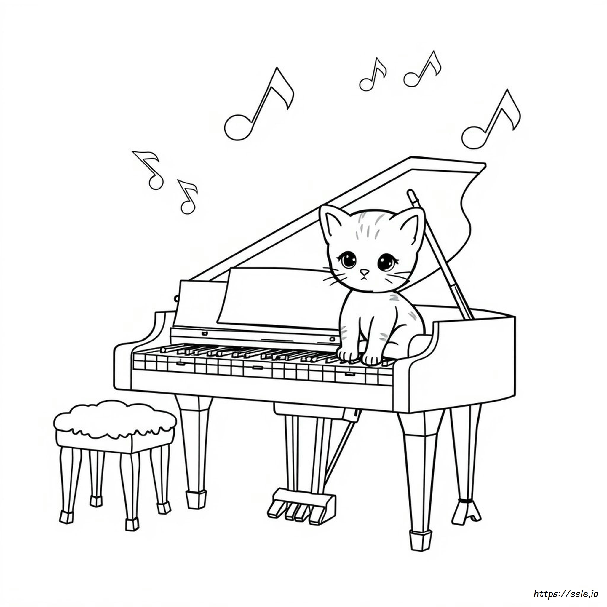 Pianoforte Carino Da Colorare