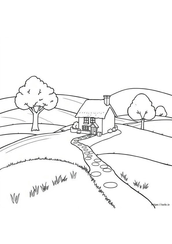 Little Cottage Coloring Pages