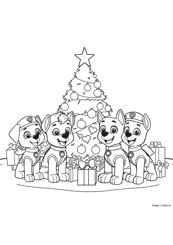 Paw Patrol Kerst Kleurplaten Printen