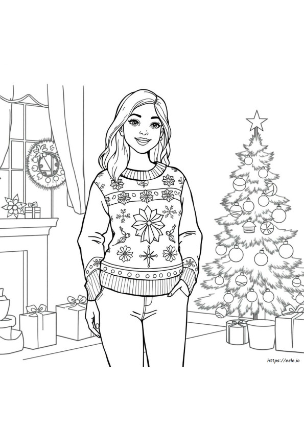 Weihnachtspullover Ausmalbilder