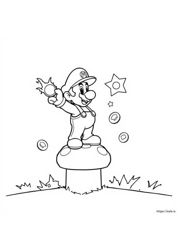 Gambar Mewarnai Mario Gratis