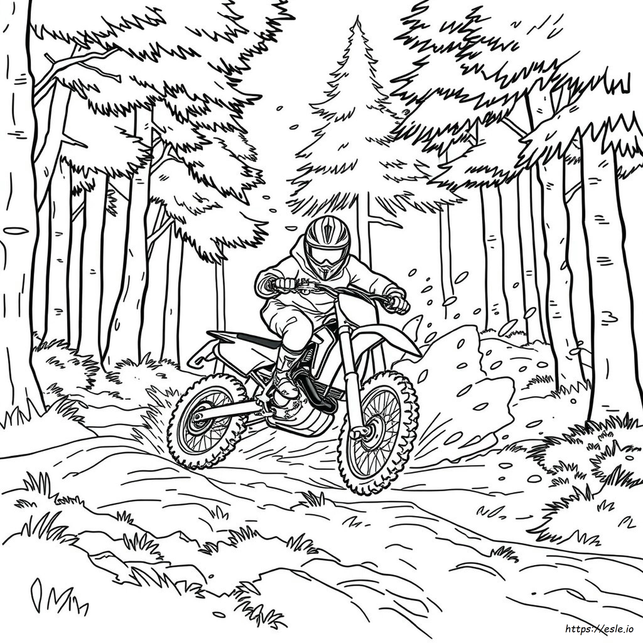 Dirt Bike Colouring In
