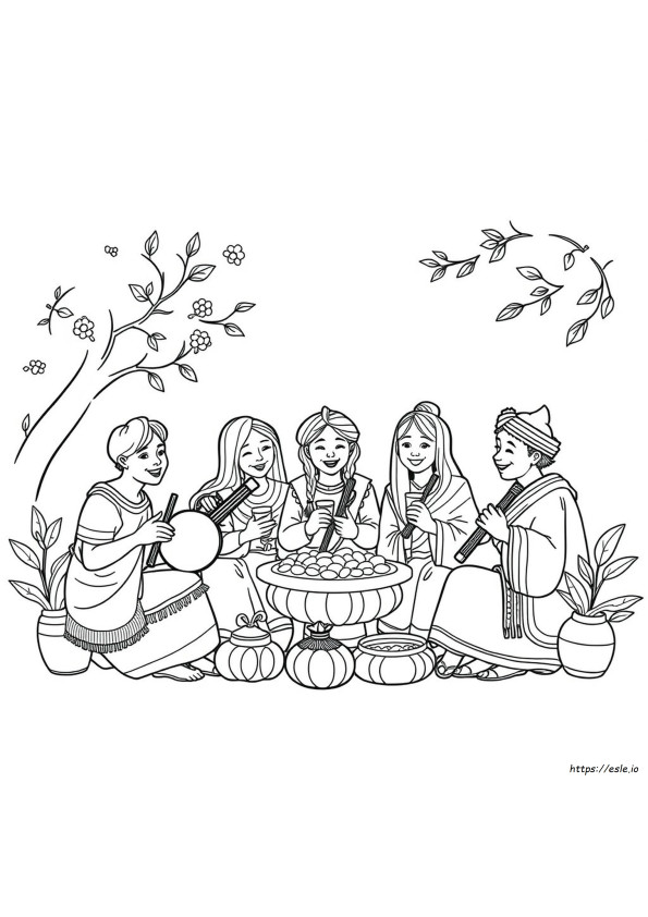 Cultural Coloring Pages