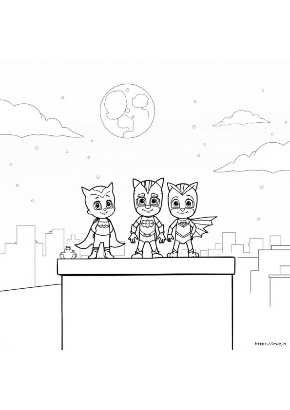 Supercoloring Pj Masks
