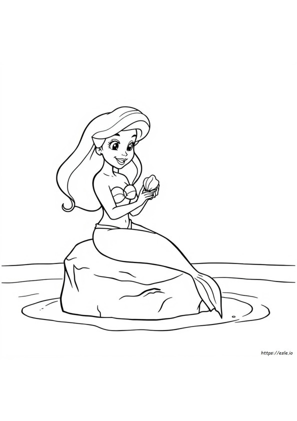 Printable Cute Ariel Coloring Pages