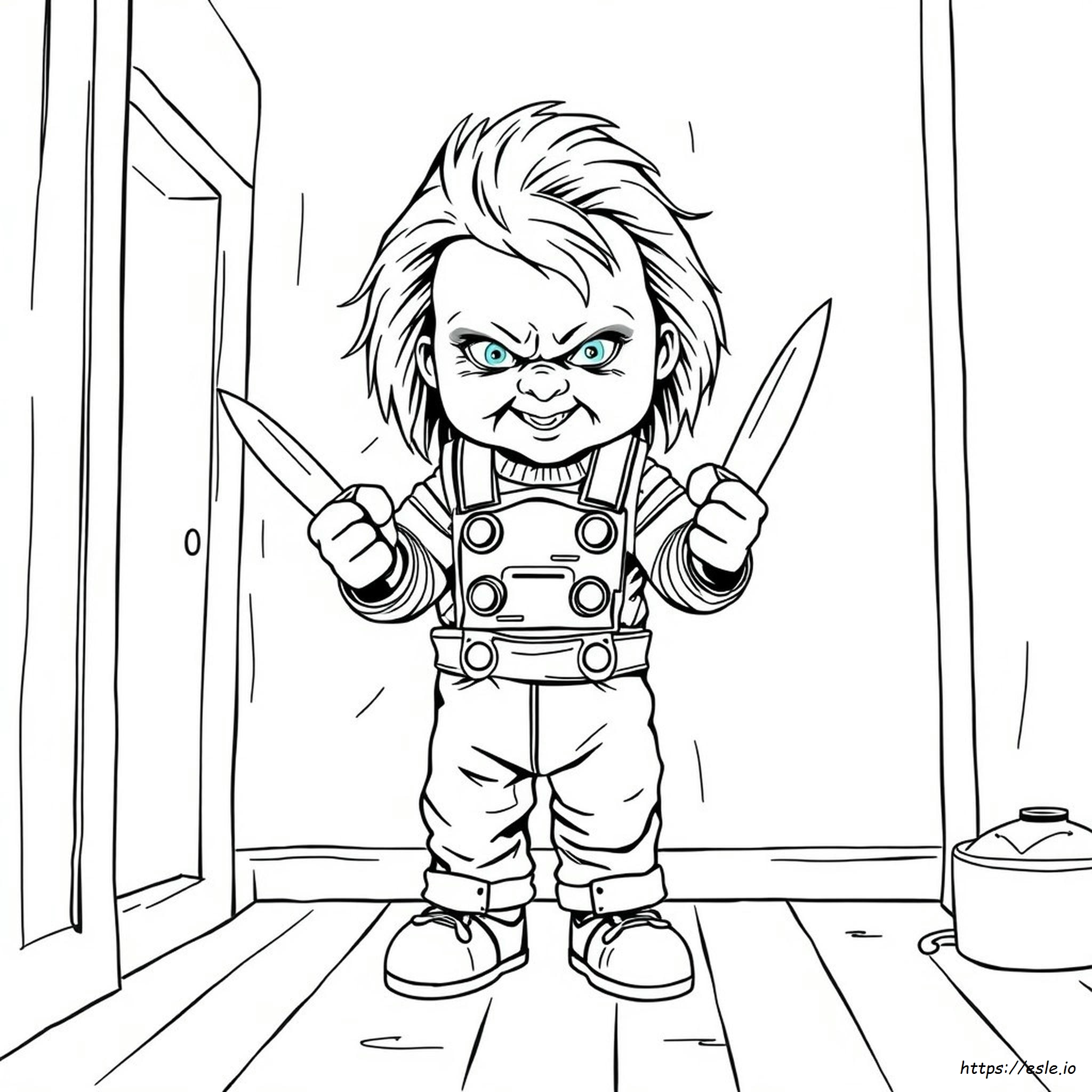 Horror Chucky Coloring Pages