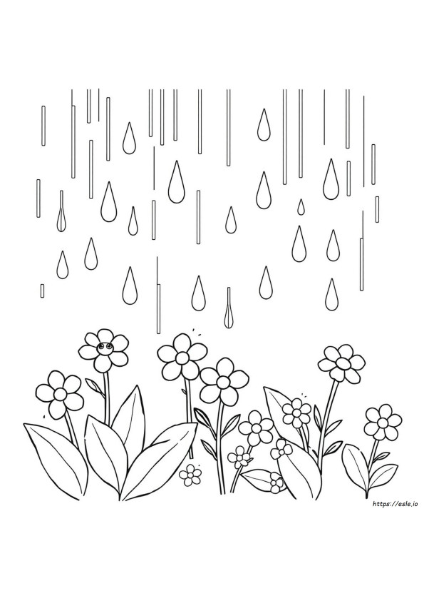 Regen Kleurplaat