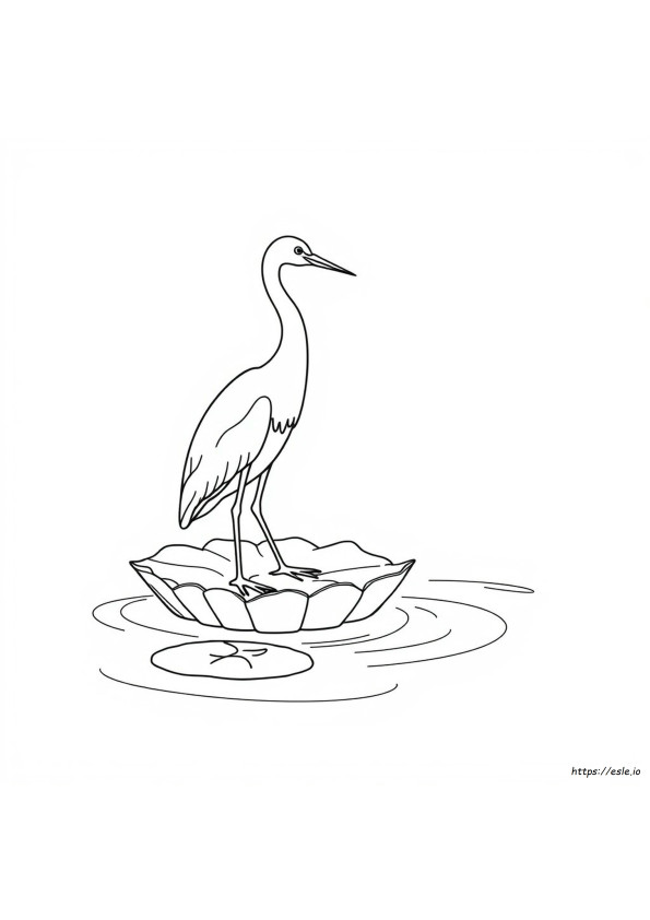 Egret Coloring Page