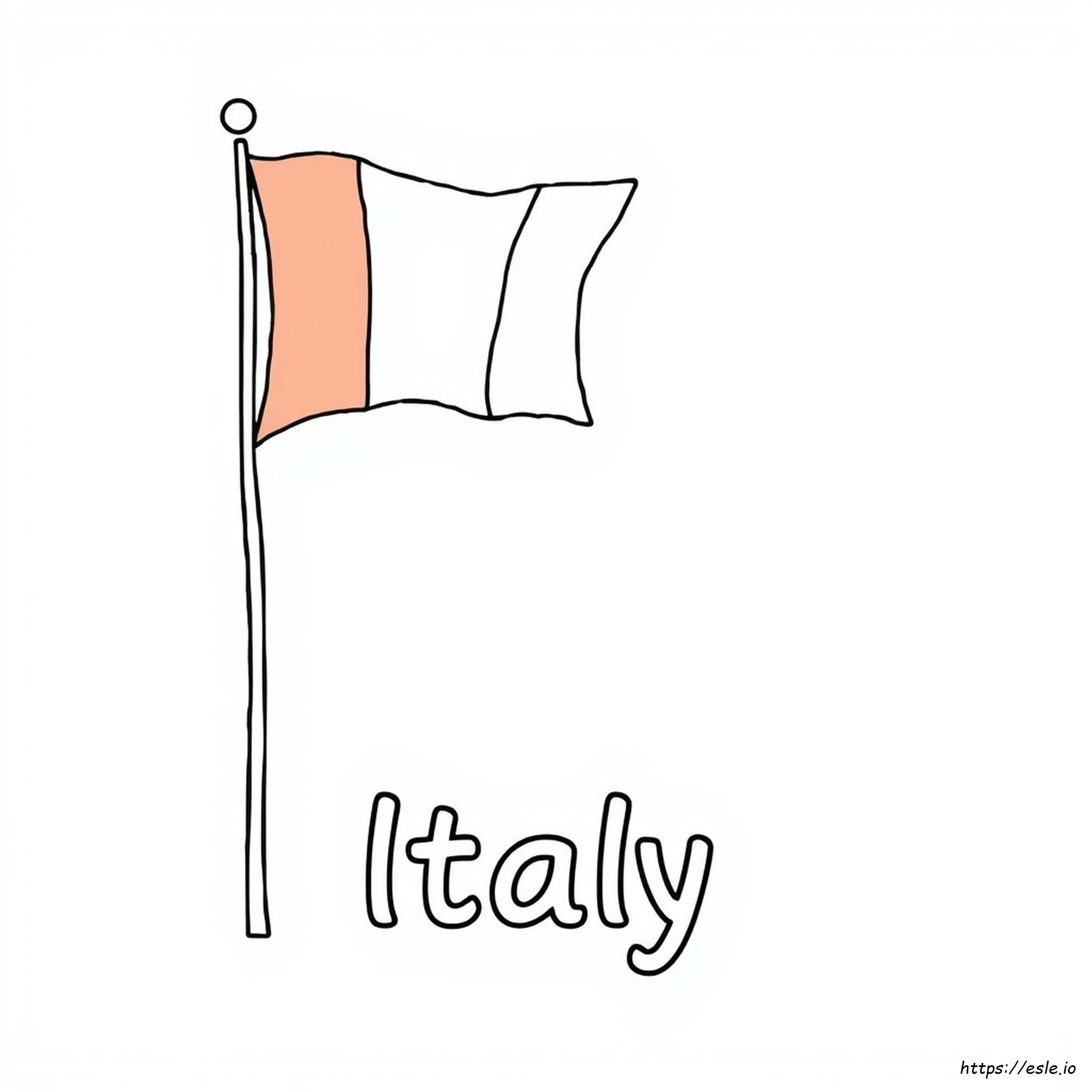 Italy Flag Coloring Sheet