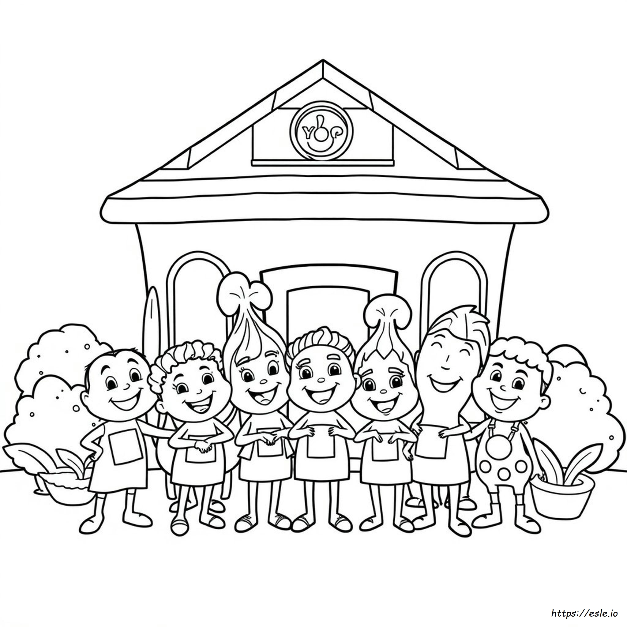 Coloriage Des Personnages  De Yo Gabba Gabba