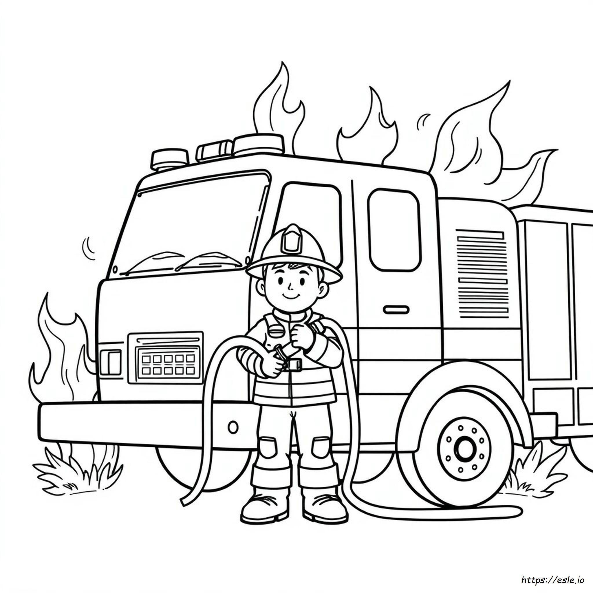 Coloriage Pompier ESLE