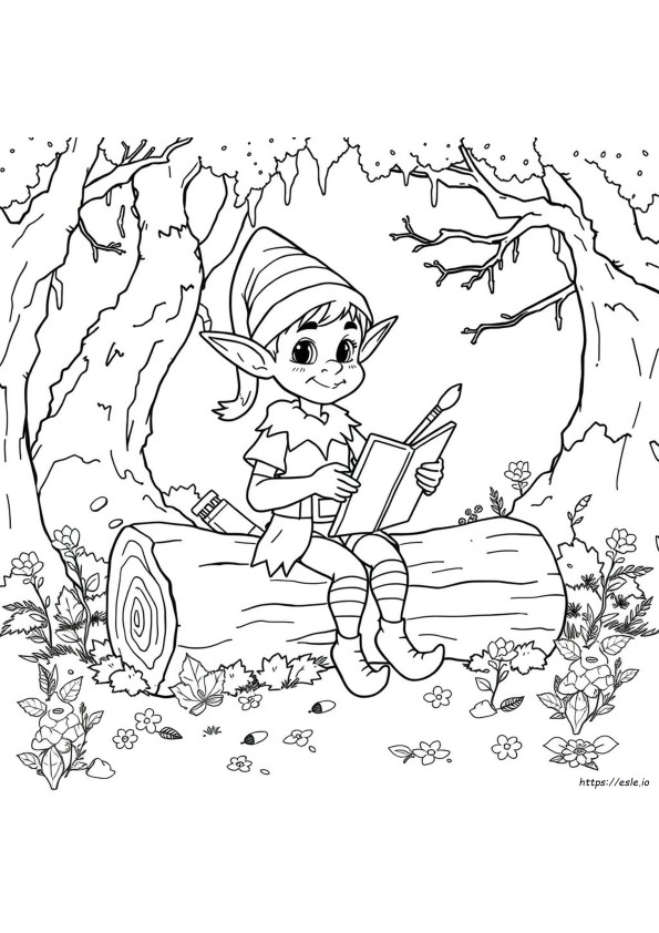 Elf Coloring In