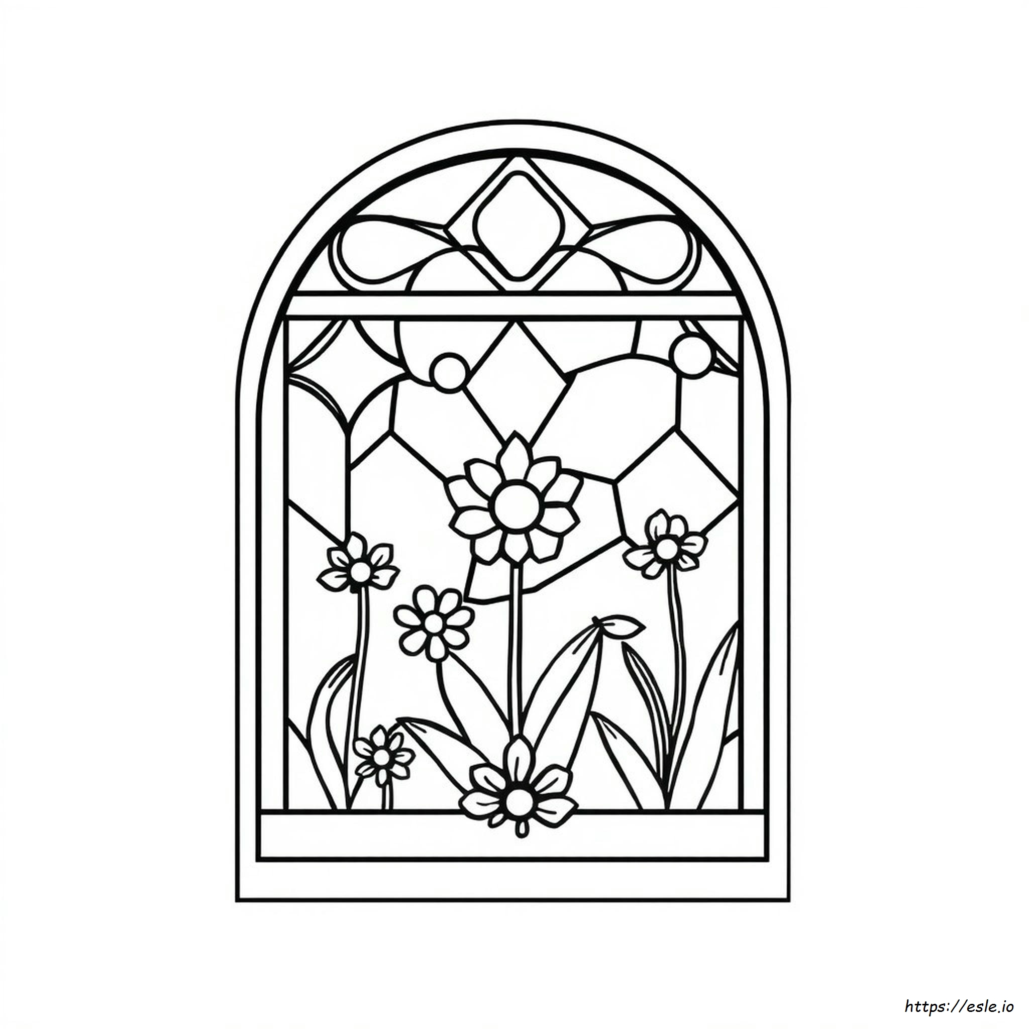 Easy Stained Glass Coloring Pages