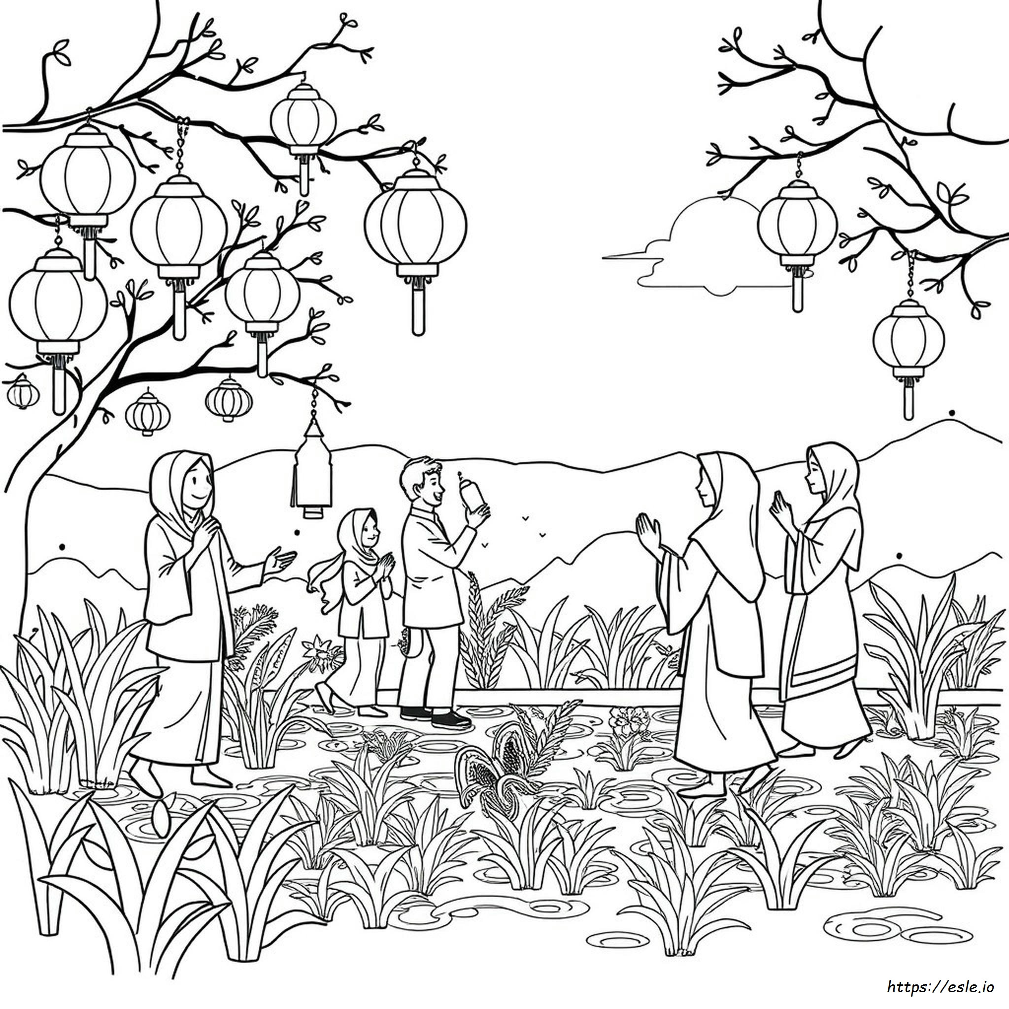 Coloriages Happy Hari Raya