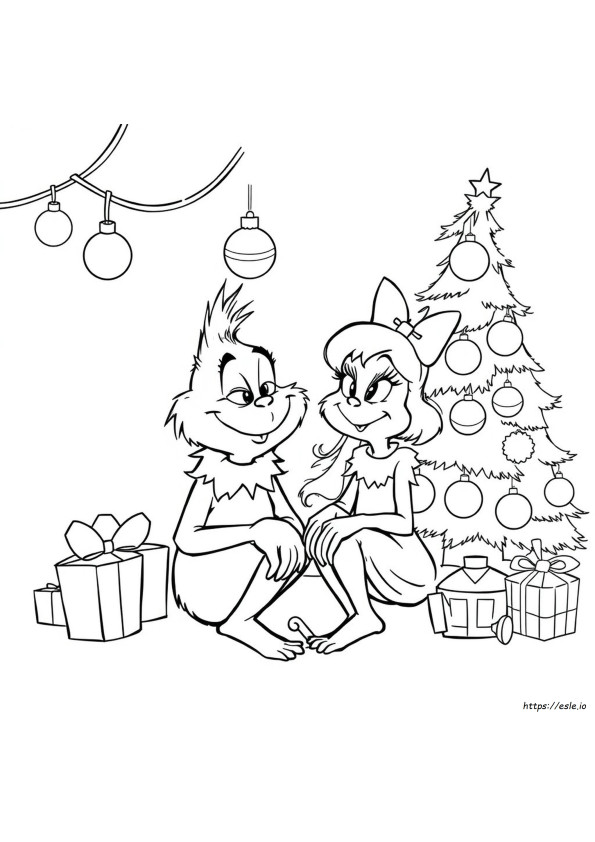 Grinch Cindy Lou Coloring Page