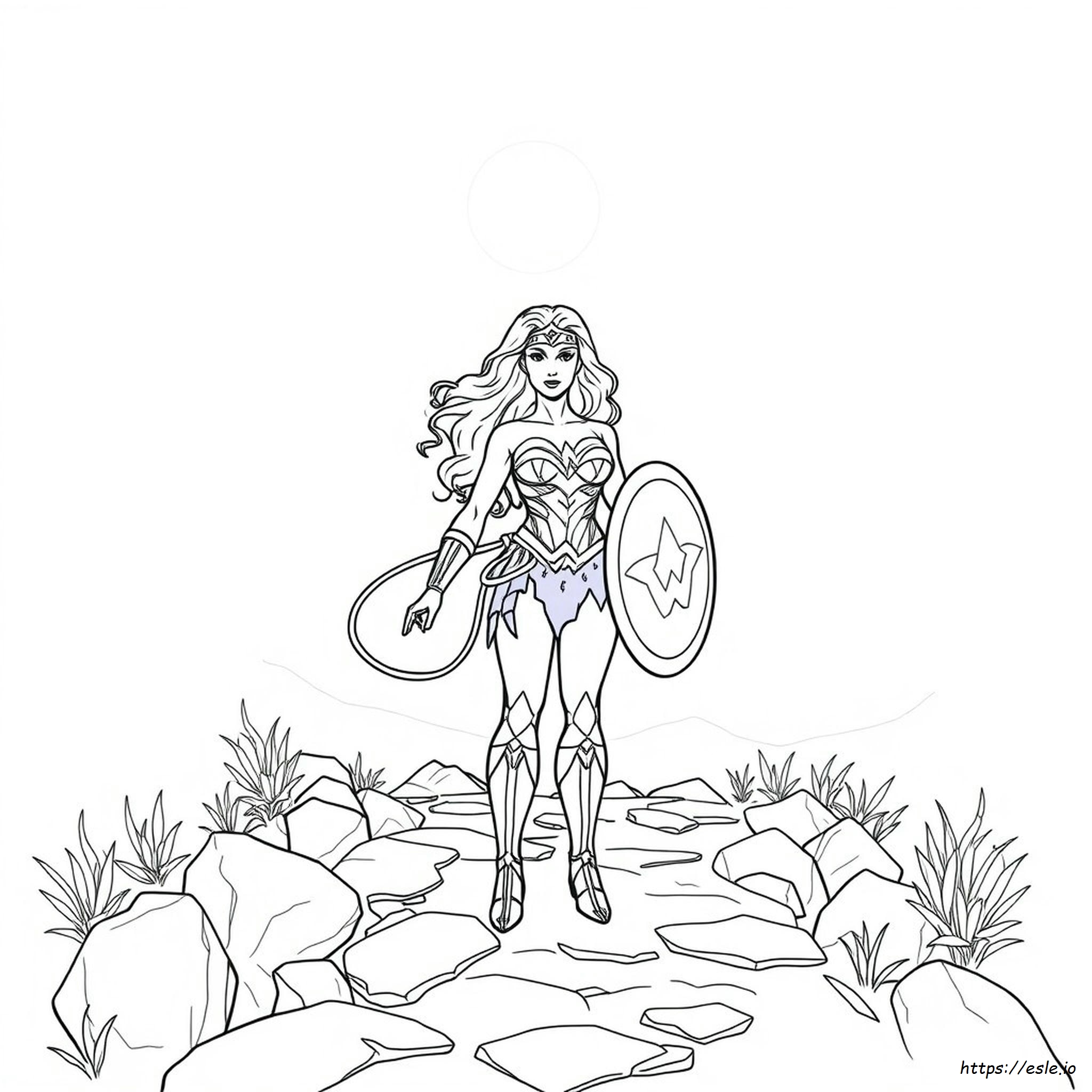 ワンダーウーマン ぬりえ