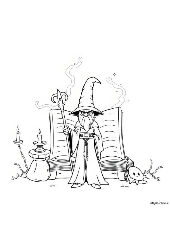 Gambar Mewarnai Dark Magician