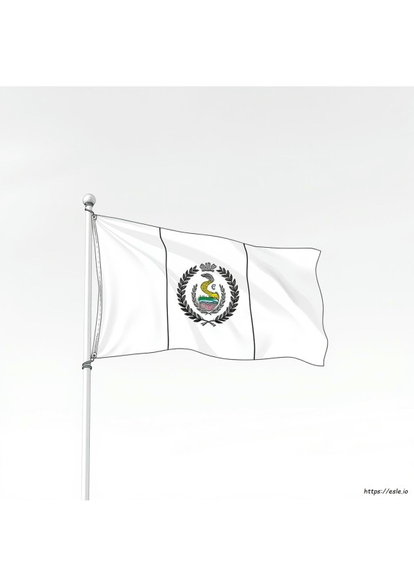 Guatemala Flagge Malvorlage Zum Ausdrucken