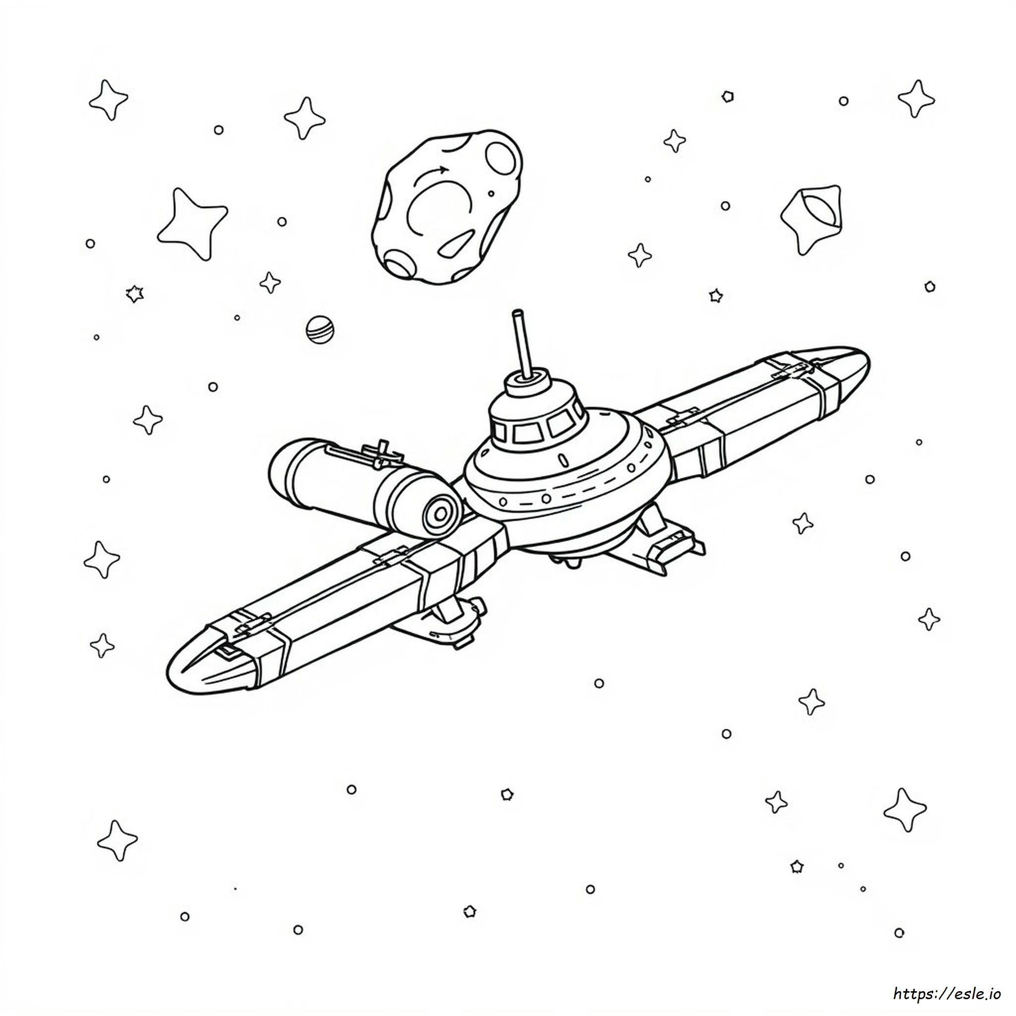 Space Station Coloring Page